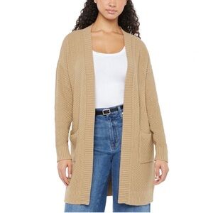GAP Women's Tan Open-Front Cardigan